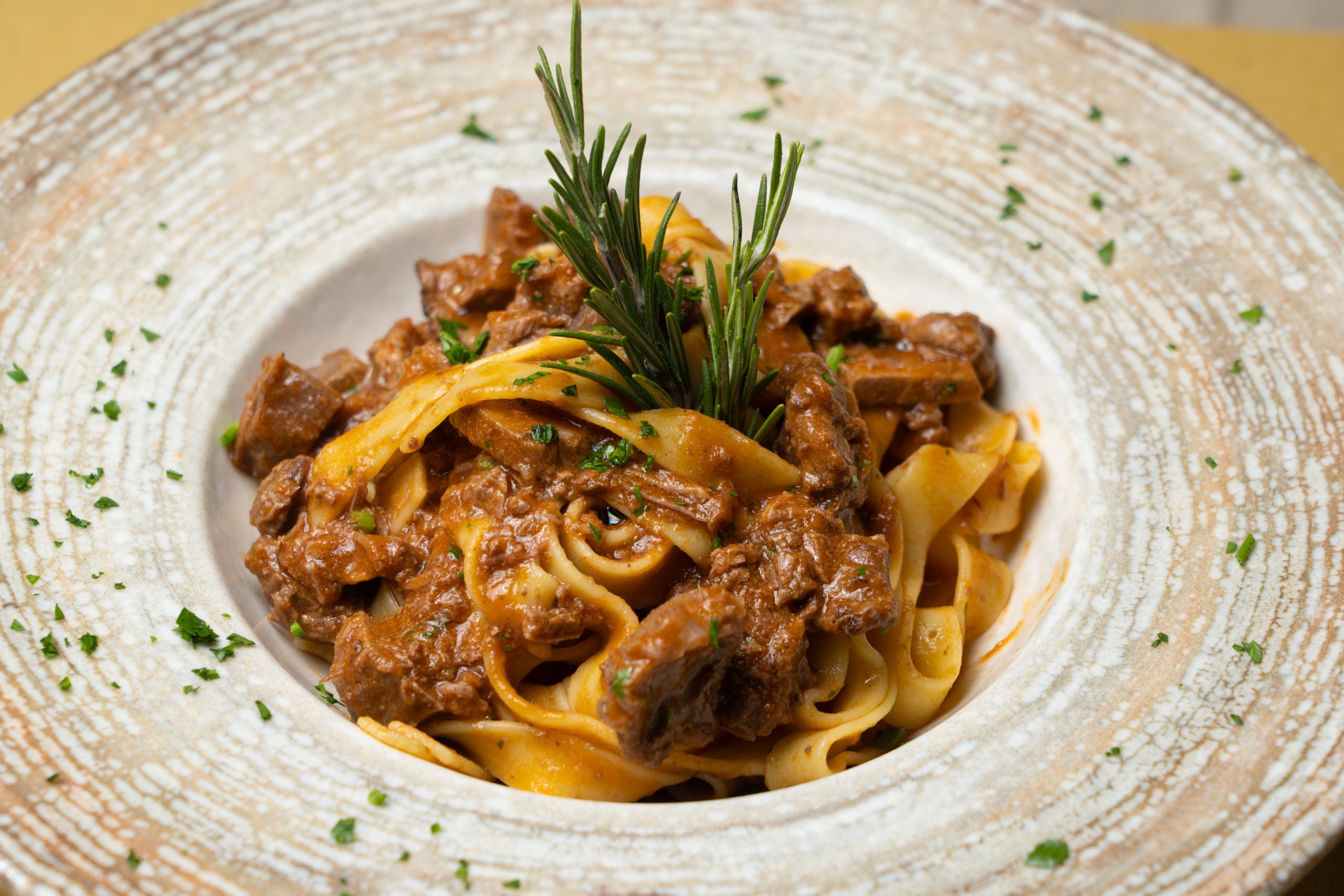 Fettuccine al cinghiale Buca Poldo